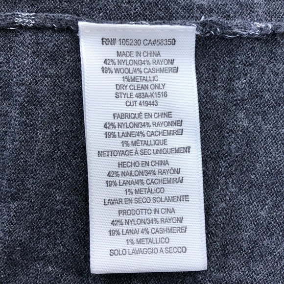 Joie Grey Metallic Stripe Long Sleeve Sweater - Picture 6 of 7